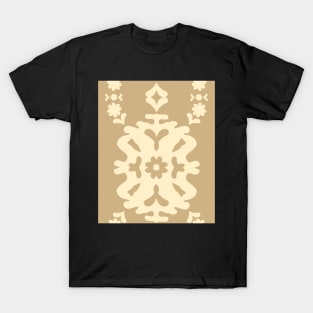 Taupe and Cream Modern Damask Medallion T-Shirt